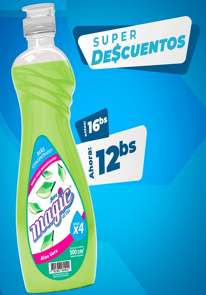 Lavavajilla Desengrasante Bora Magic. 500 cm3